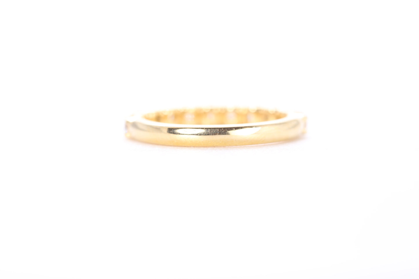 Micro Pavé One Carat Carat Diamond Ring in 18k Yellow Gold