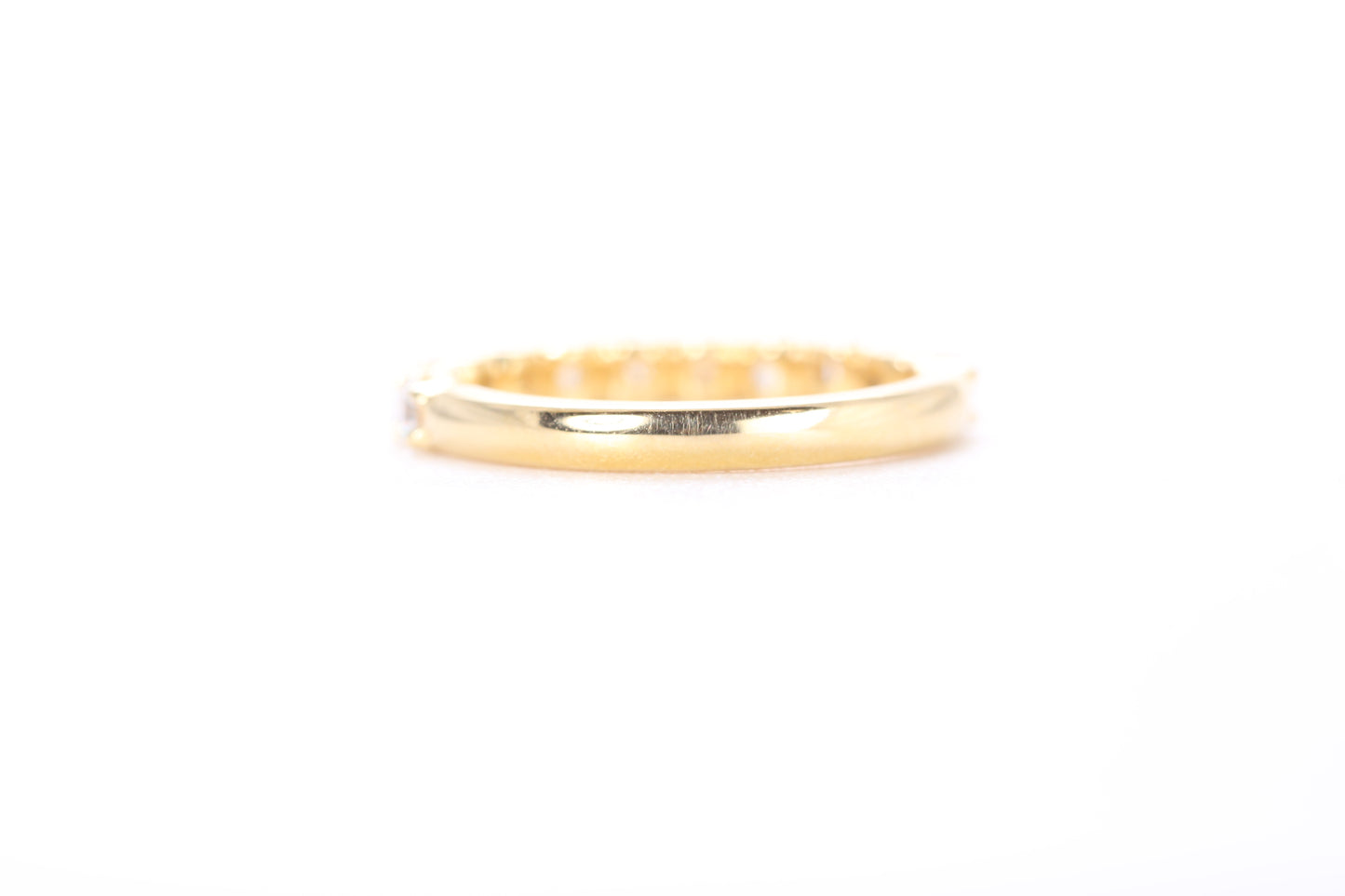 Micro Pavé One Carat Carat Diamond Ring in 18k Yellow Gold