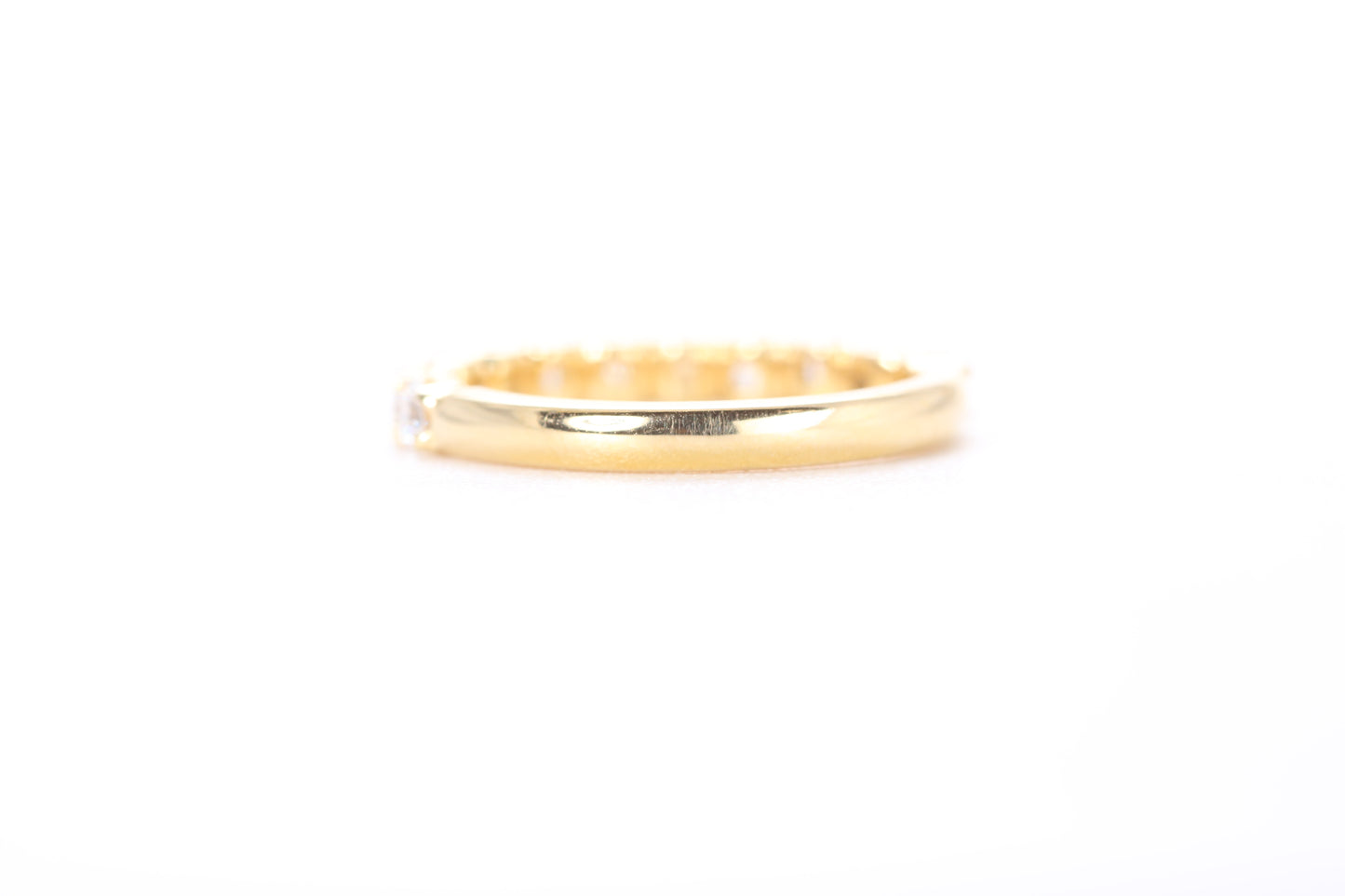 Micro Pavé One Carat Carat Diamond Ring in 18k Yellow Gold