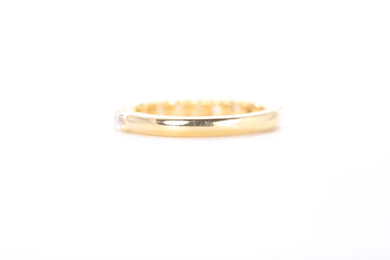 Micro Pavé One Carat Carat Diamond Ring in 18k Yellow Gold