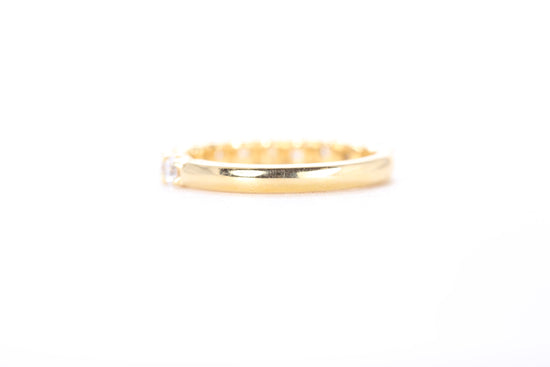Micro Pavé One Carat Carat Diamond Ring in 18k Yellow Gold