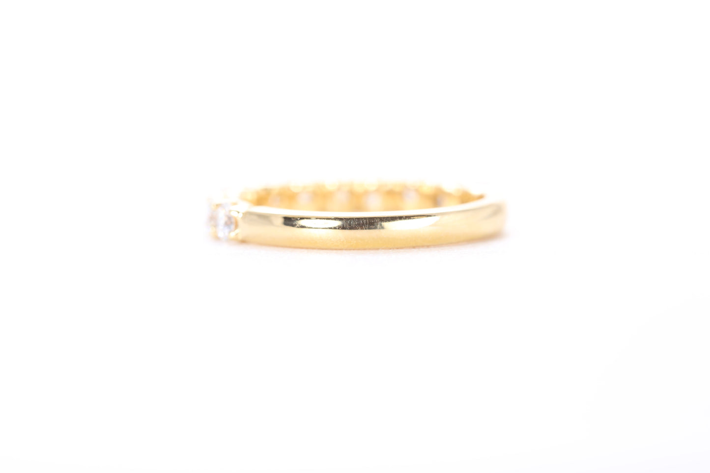Micro Pavé One Carat Carat Diamond Ring in 18k Yellow Gold