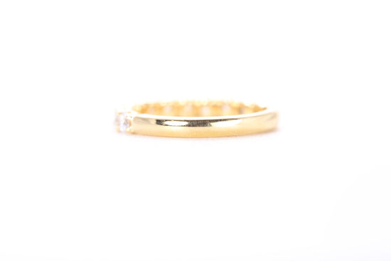 Micro Pavé One Carat Carat Diamond Ring in 18k Yellow Gold