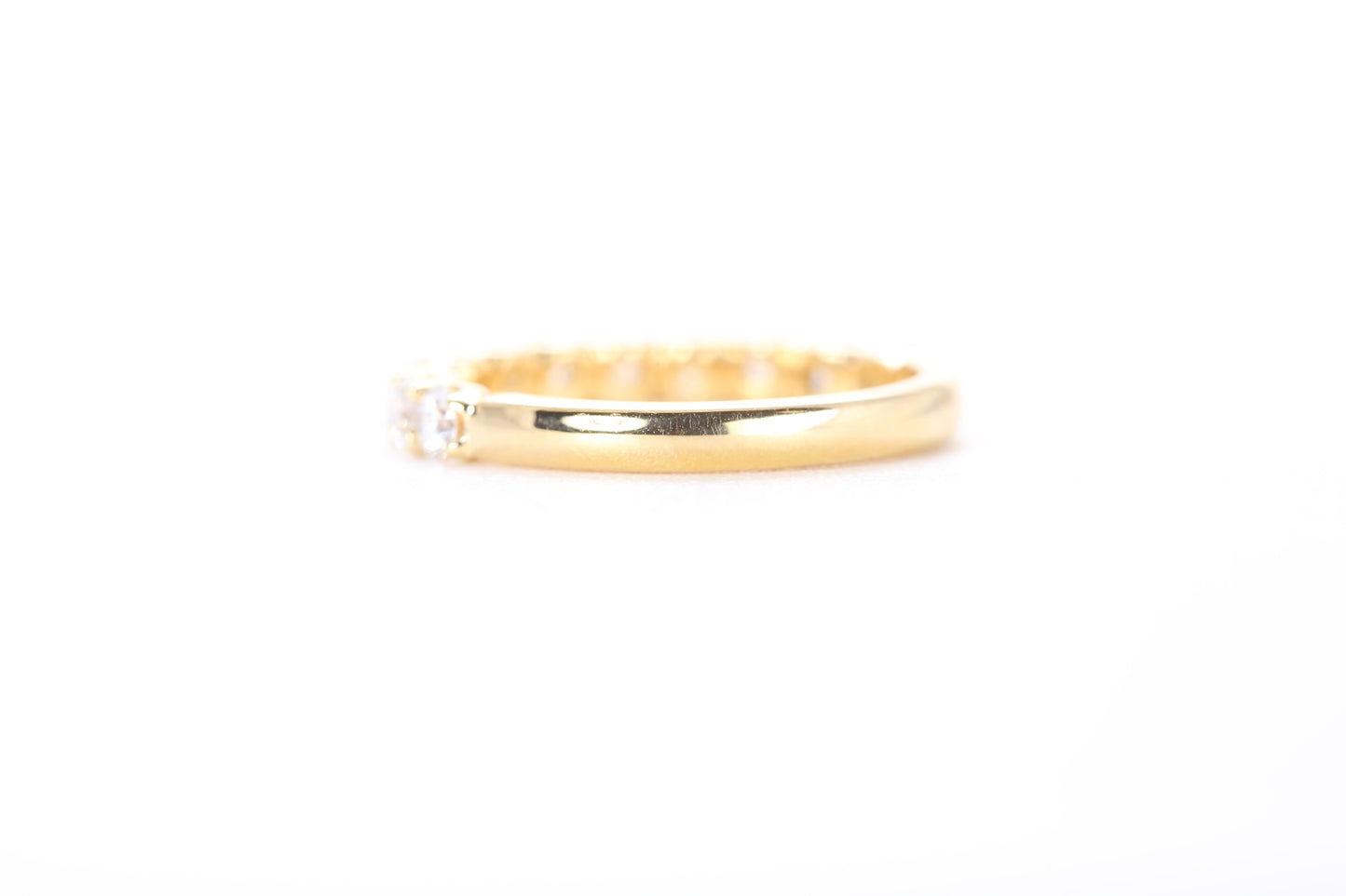 Micro Pavé One Carat Carat Diamond Ring in 18k Yellow Gold