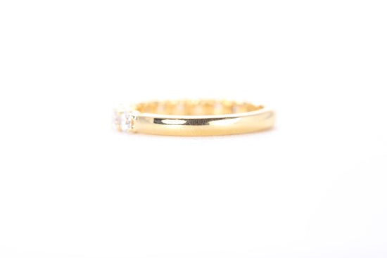 Micro Pavé One Carat Carat Diamond Ring in 18k Yellow Gold