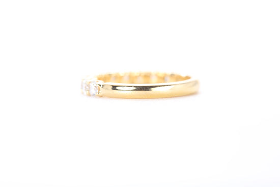 Micro Pavé One Carat Carat Diamond Ring in 18k Yellow Gold