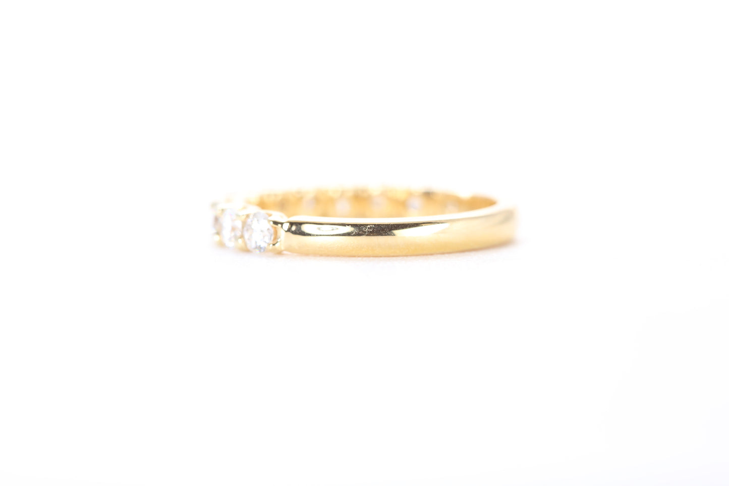 Micro Pavé One Carat Carat Diamond Ring in 18k Yellow Gold