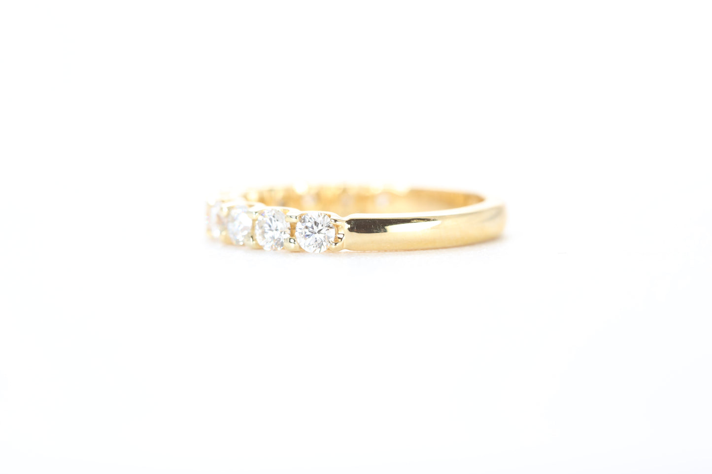 Micro Pavé One Carat Carat Diamond Ring in 18k Yellow Gold
