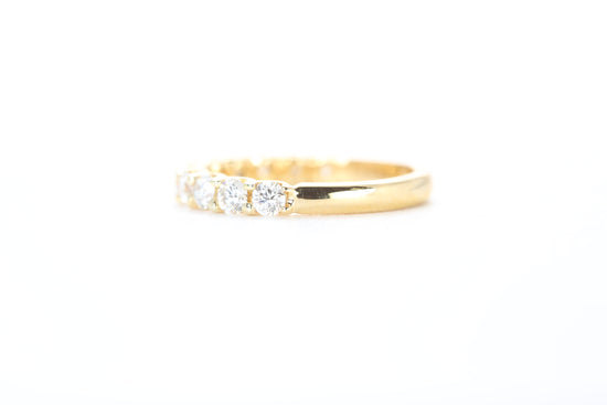 Micro Pavé One Carat Carat Diamond Ring in 18k Yellow Gold