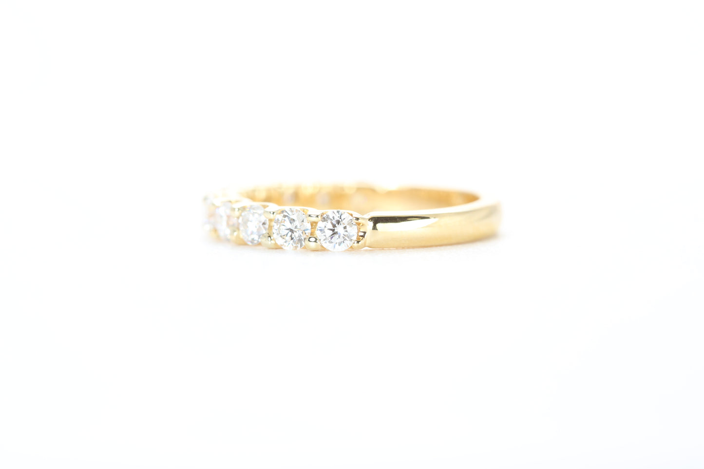 Micro Pavé One Carat Carat Diamond Ring in 18k Yellow Gold