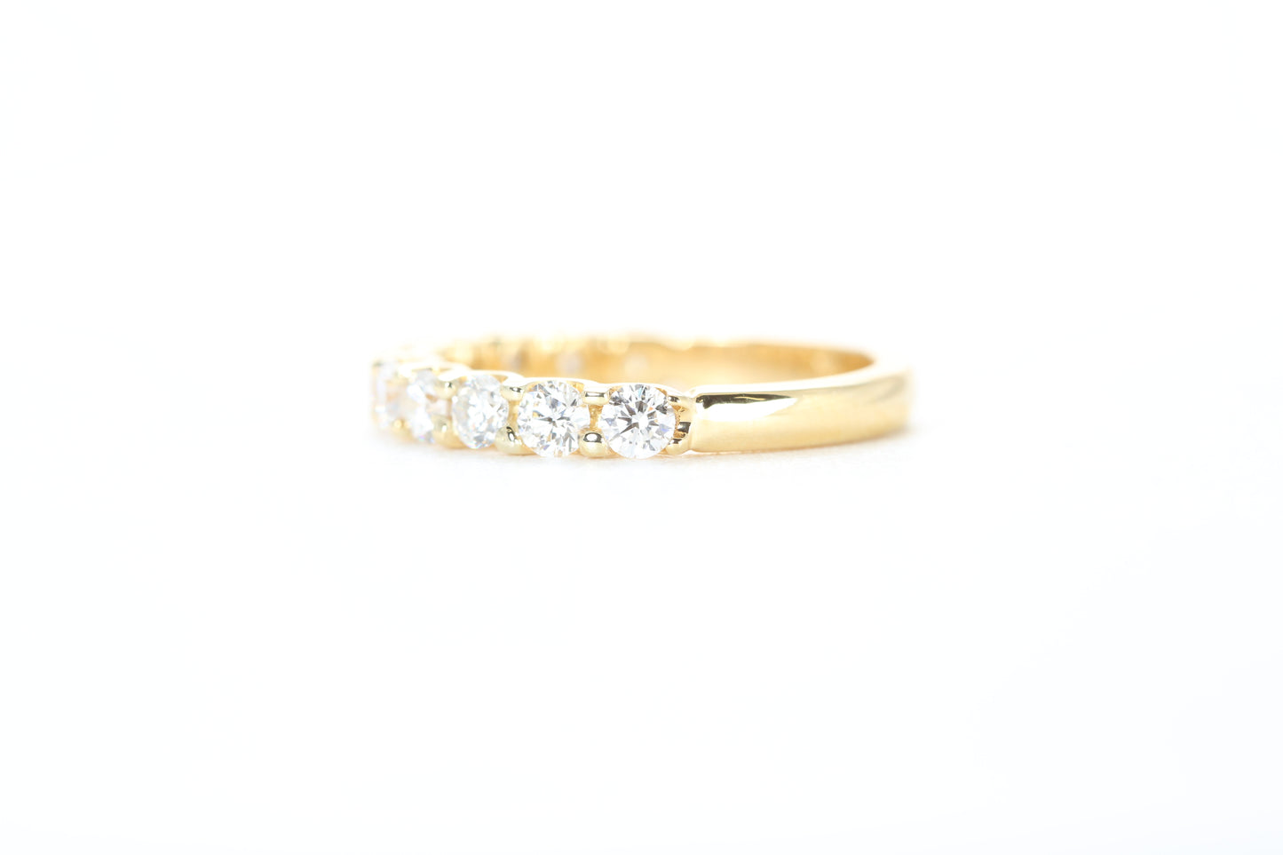 Micro Pavé One Carat Carat Diamond Ring in 18k Yellow Gold