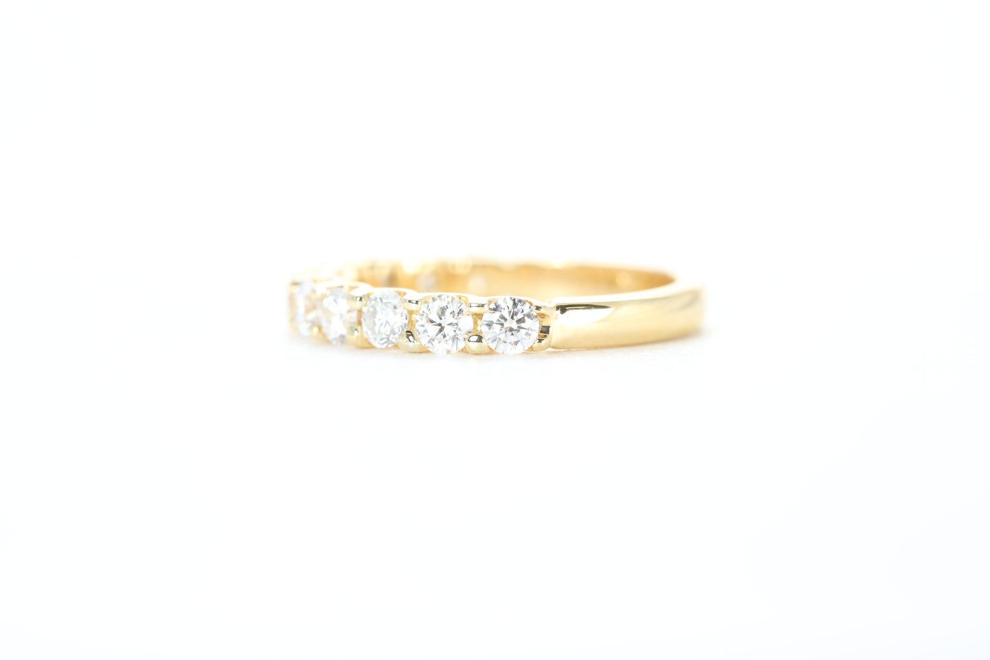 Micro Pavé One Carat Carat Diamond Ring in 18k Yellow Gold