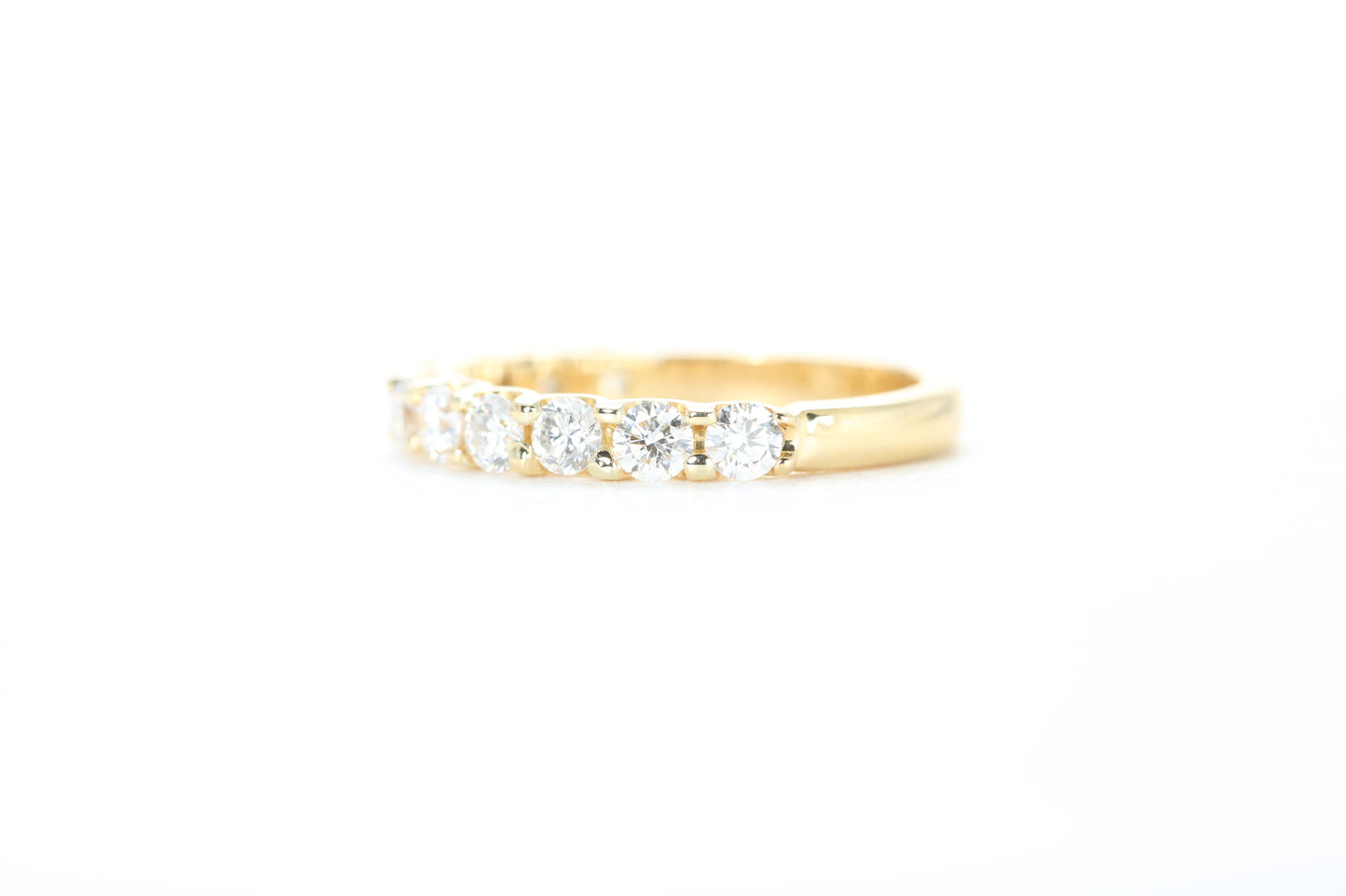 Micro Pavé One Carat Carat Diamond Ring in 18k Yellow Gold
