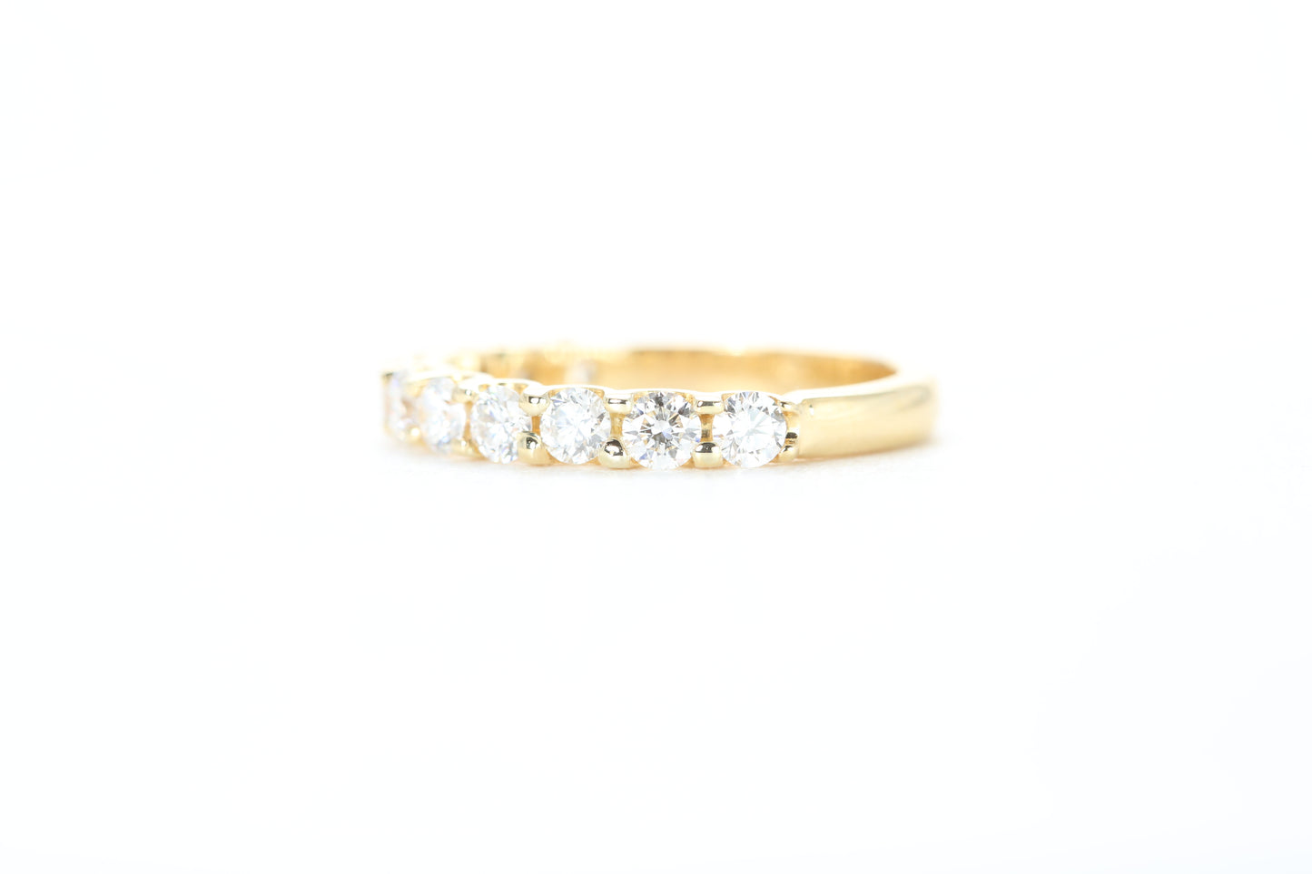 Micro Pavé One Carat Carat Diamond Ring in 18k Yellow Gold