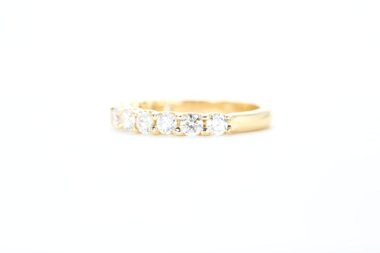 Micro Pavé One Carat Carat Diamond Ring in 18k Yellow Gold