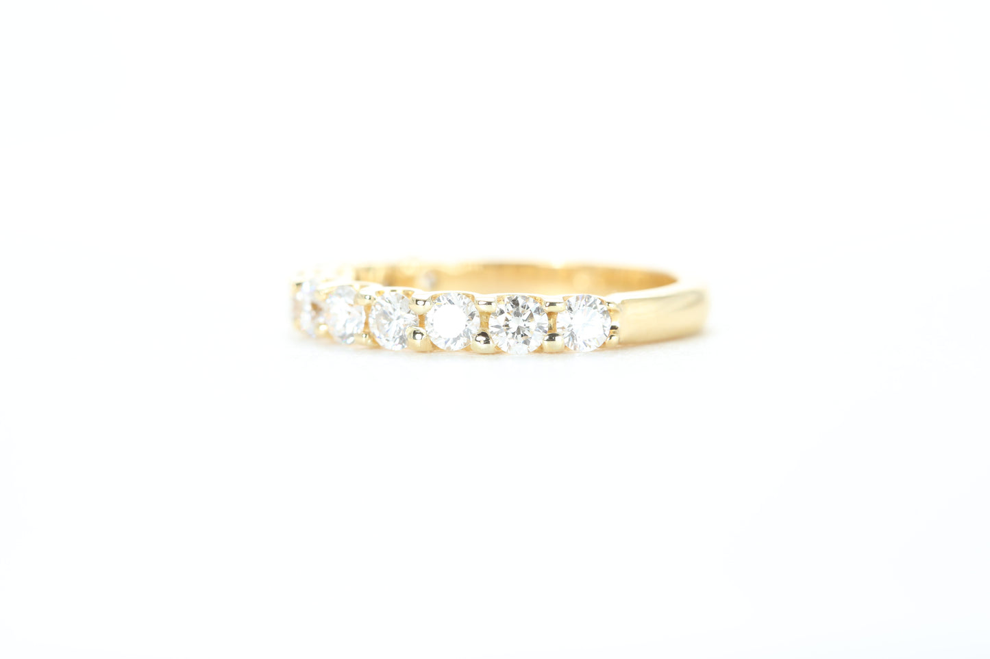 Micro Pavé One Carat Carat Diamond Ring in 18k Yellow Gold