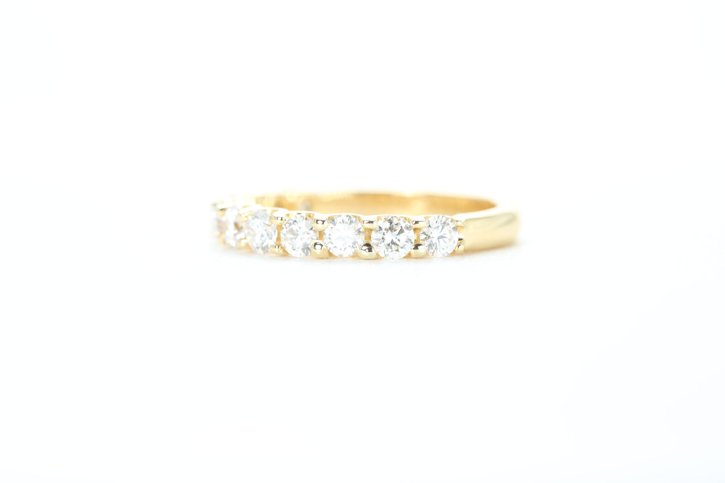 Micro Pavé One Carat Carat Diamond Ring in 18k Yellow Gold