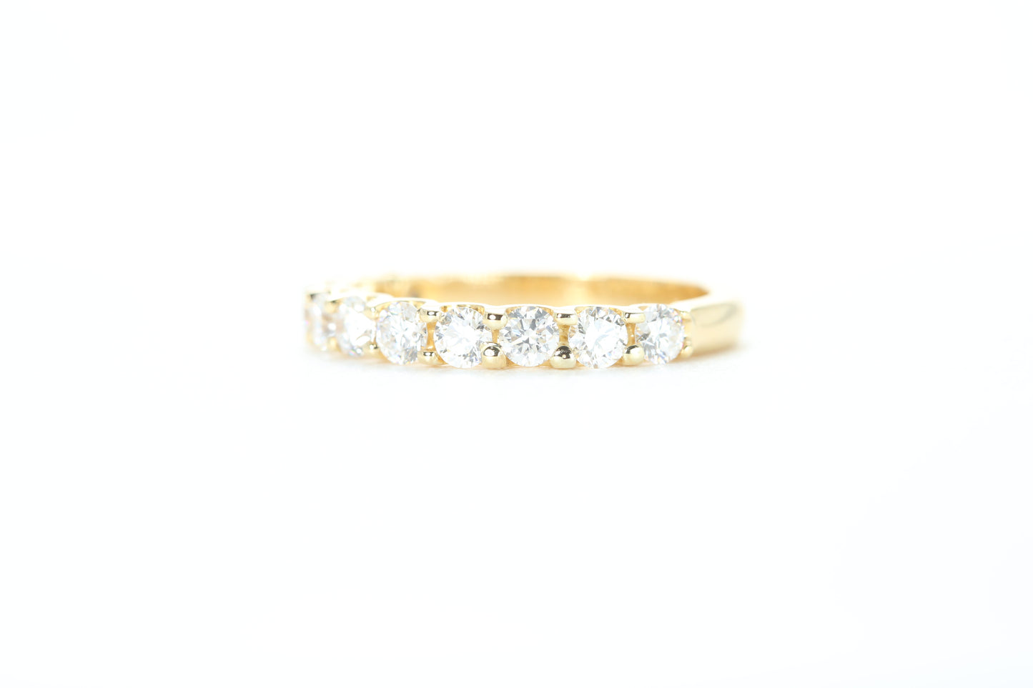 Micro Pavé One Carat Carat Diamond Ring in 18k Yellow Gold