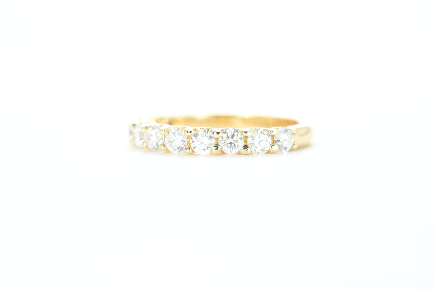Micro Pavé One Carat Carat Diamond Ring in 18k Yellow Gold