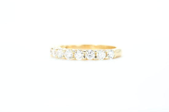 Micro Pavé One Carat Carat Diamond Ring in 18k Yellow Gold
