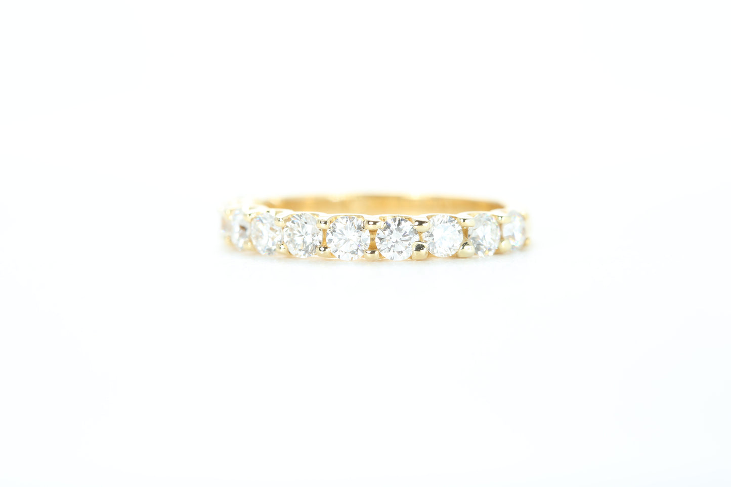 Micro Pavé One Carat Carat Diamond Ring in 18k Yellow Gold
