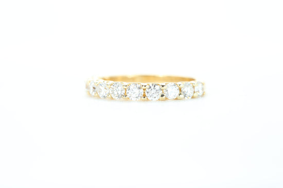 Micro Pavé One Carat Carat Diamond Ring in 18k Yellow Gold
