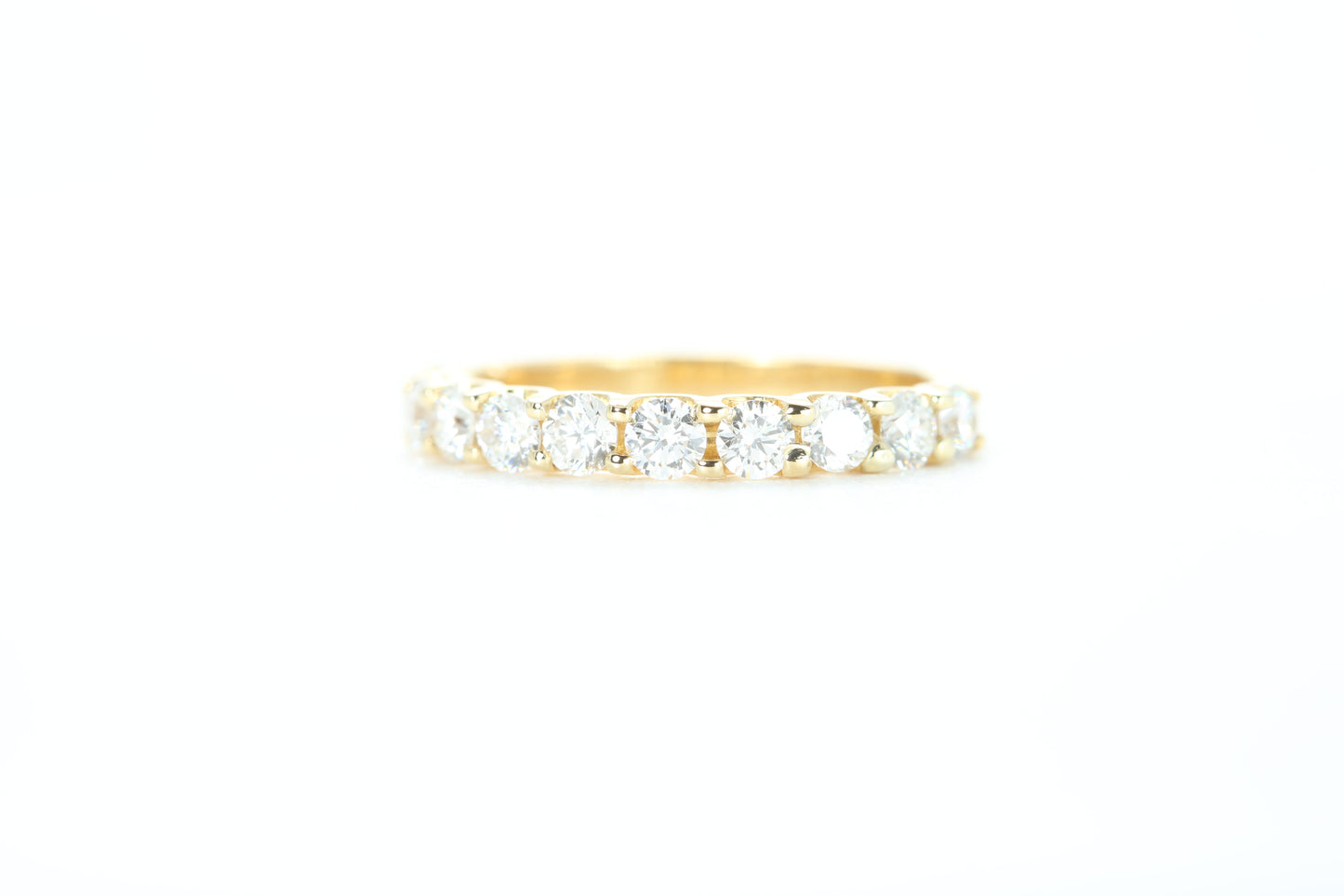Micro Pavé One Carat Carat Diamond Ring in 18k Yellow Gold