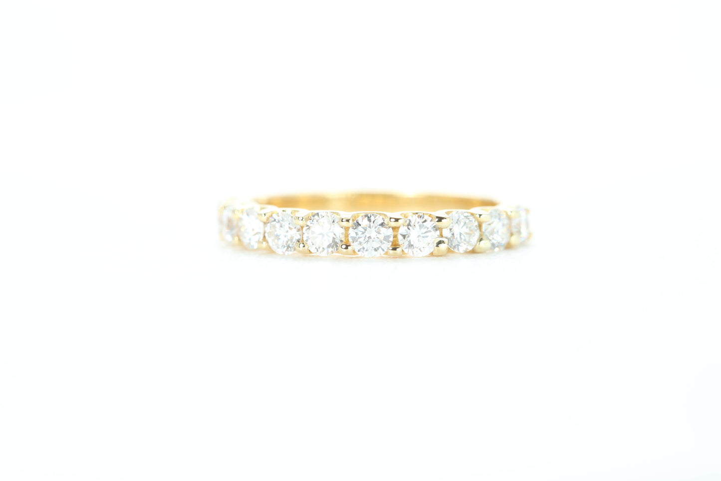 Micro Pavé One Carat Carat Diamond Ring in 18k Yellow Gold