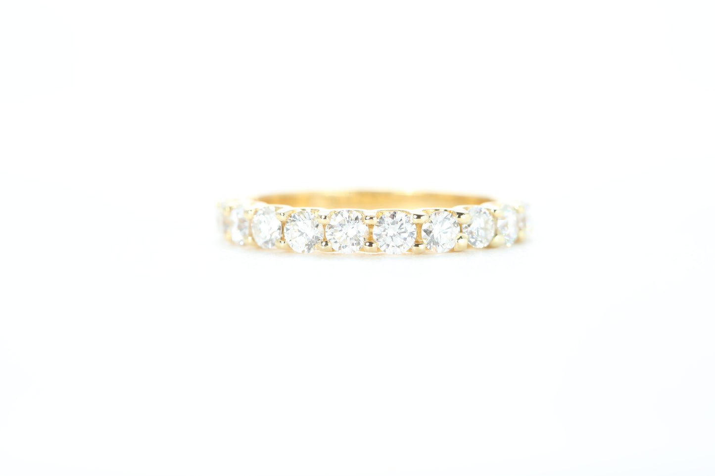 Micro Pavé One Carat Carat Diamond Ring in 18k Yellow Gold