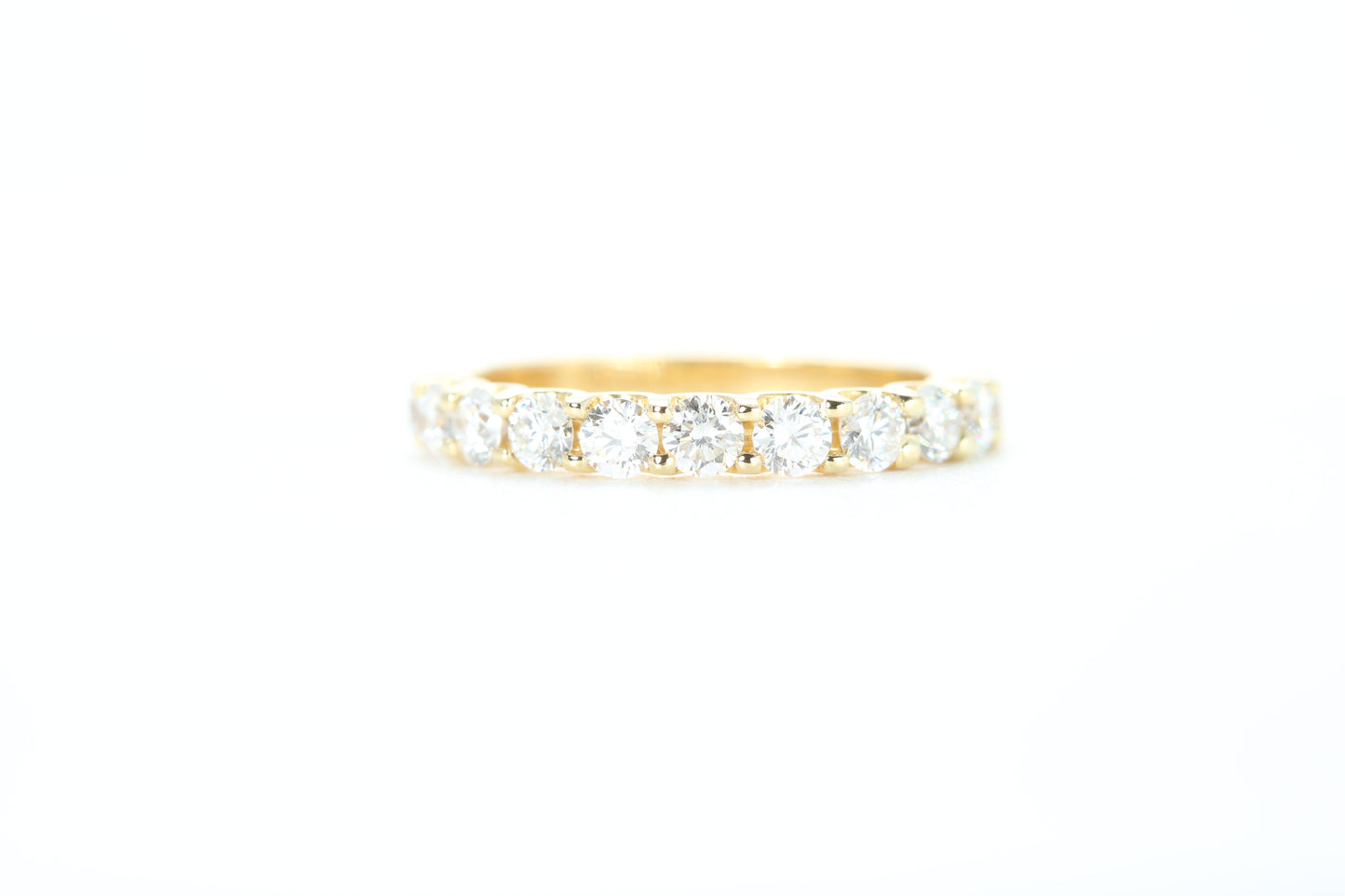 Micro Pavé One Carat Carat Diamond Ring in 18k Yellow Gold