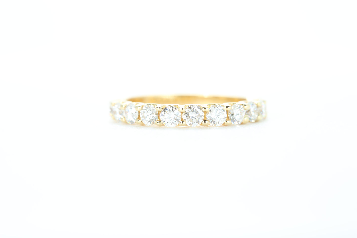 Micro Pavé One Carat Carat Diamond Ring in 18k Yellow Gold