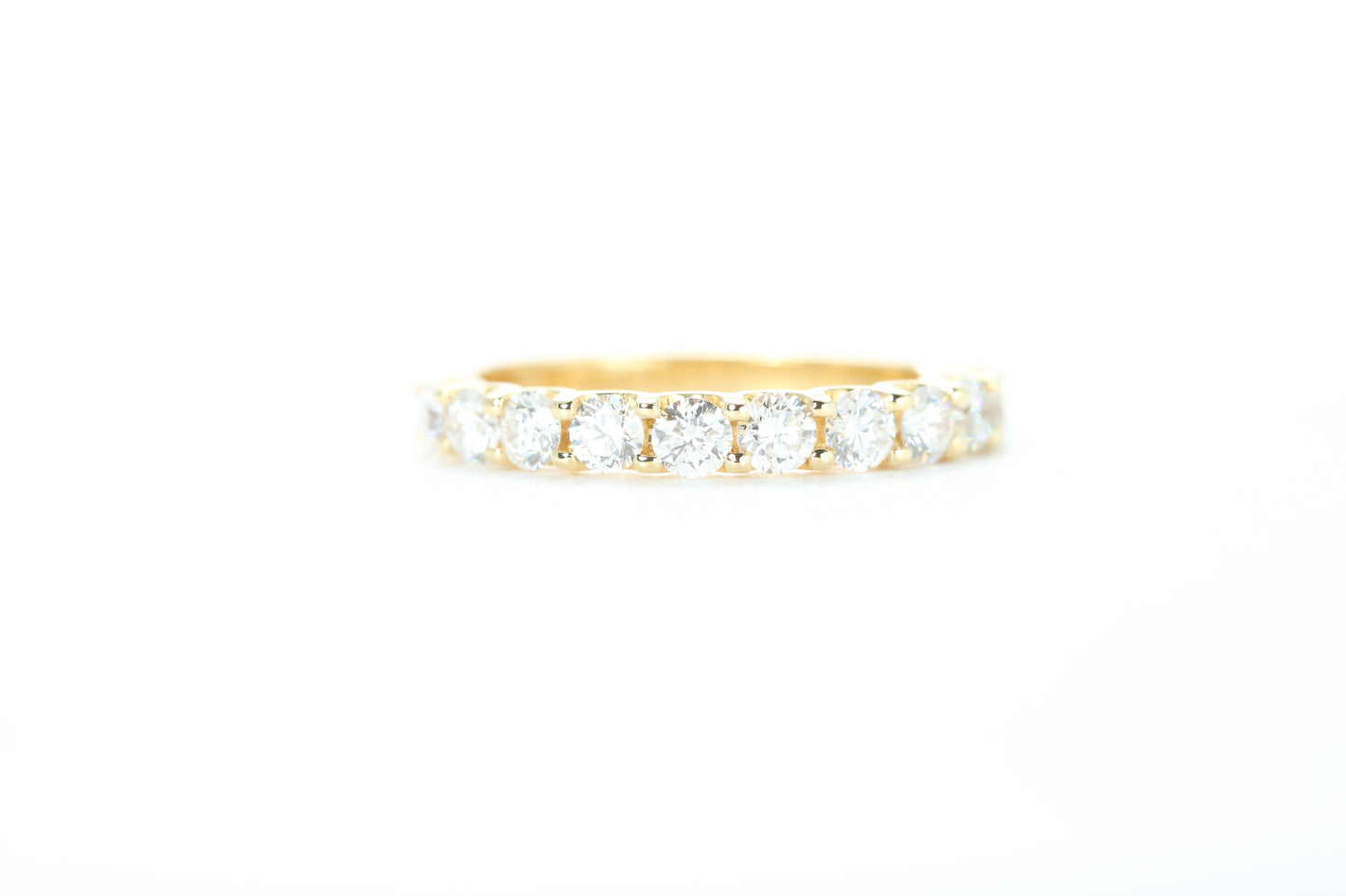 Micro Pavé One Carat Carat Diamond Ring in 18k Yellow Gold