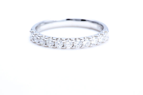 Minimalist Pavé Diamond Ring 1/2 of a carat total weight in 18K white gold