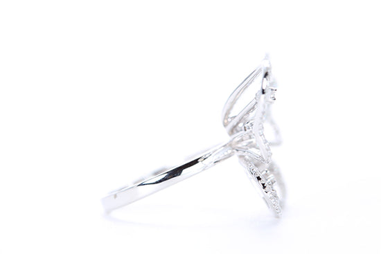 Intricate Diamond Butterfly Ring