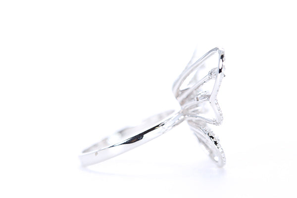 Intricate Diamond Butterfly Ring