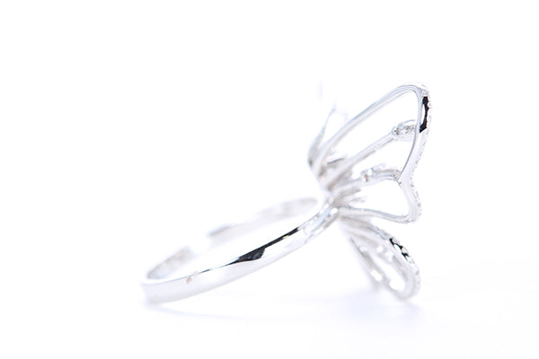 Intricate Diamond Butterfly Ring