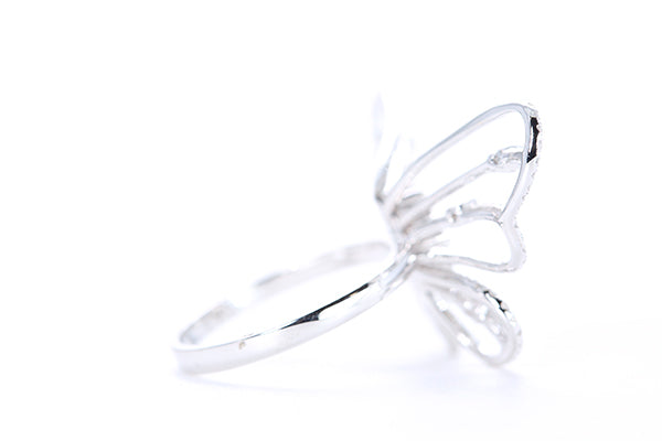 Intricate Diamond Butterfly Ring