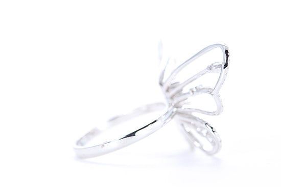 Intricate Diamond Butterfly Ring