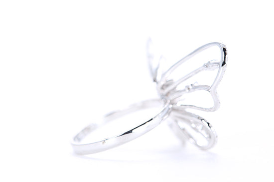 Intricate Diamond Butterfly Ring