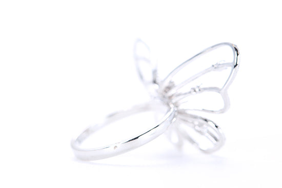 Intricate Diamond Butterfly Ring