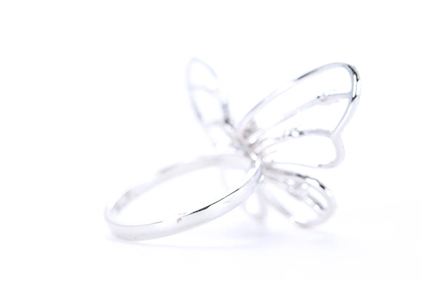 Intricate Diamond Butterfly Ring