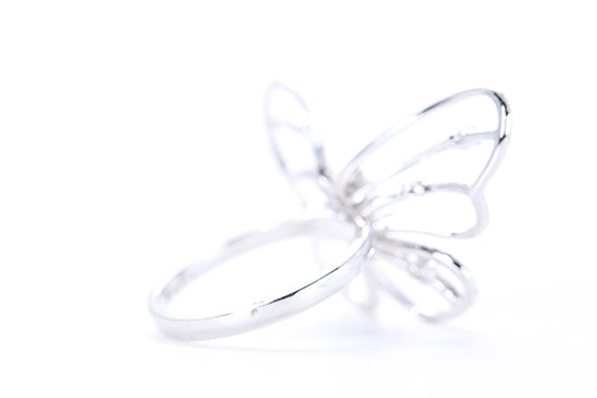 Intricate Diamond Butterfly Ring