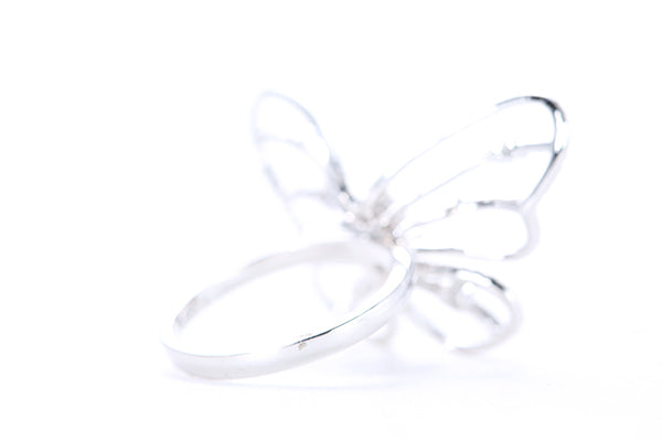 Intricate Diamond Butterfly Ring