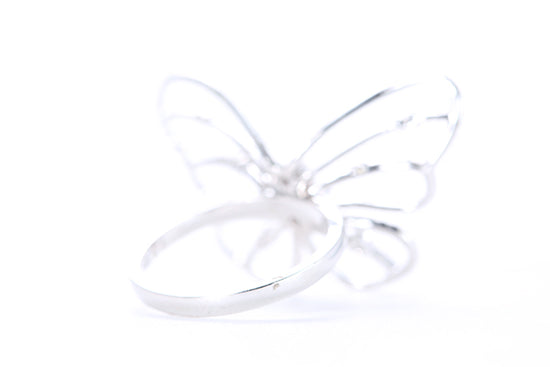 Intricate Diamond Butterfly Ring