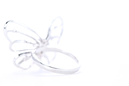 Intricate Diamond Butterfly Ring