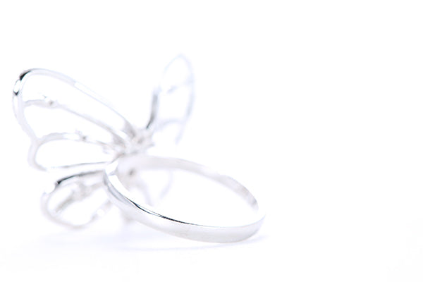 Intricate Diamond Butterfly Ring