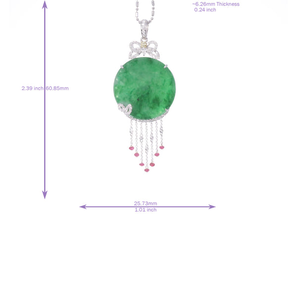 Jadeite and Ruby Pendant