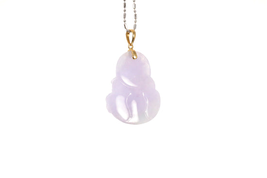 Lavender Jadeite Buddha Pendant