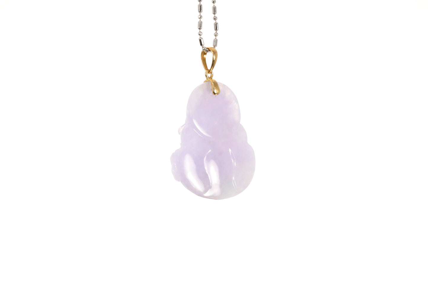 Lavender Jadeite Buddha Pendant