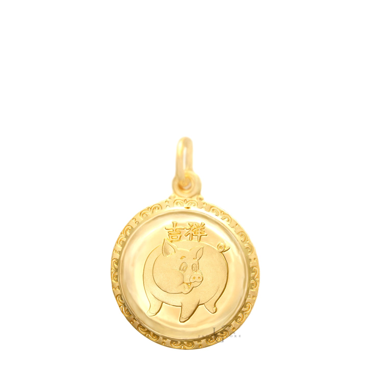 Load image into Gallery viewer, 24K Small Round Pig Pendant
